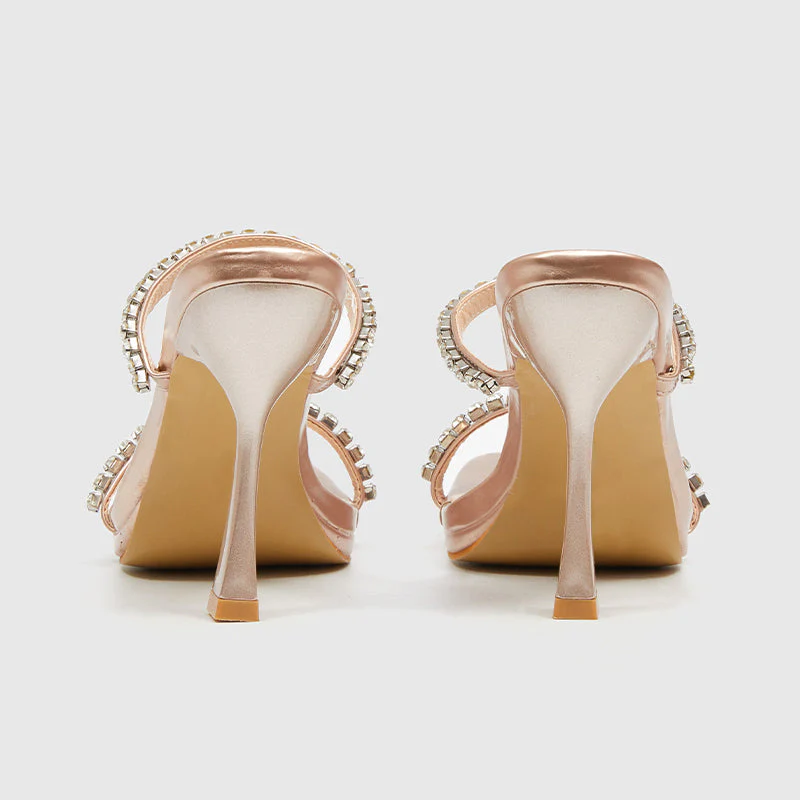 Square Toe High Heeled Sandals - Image 4