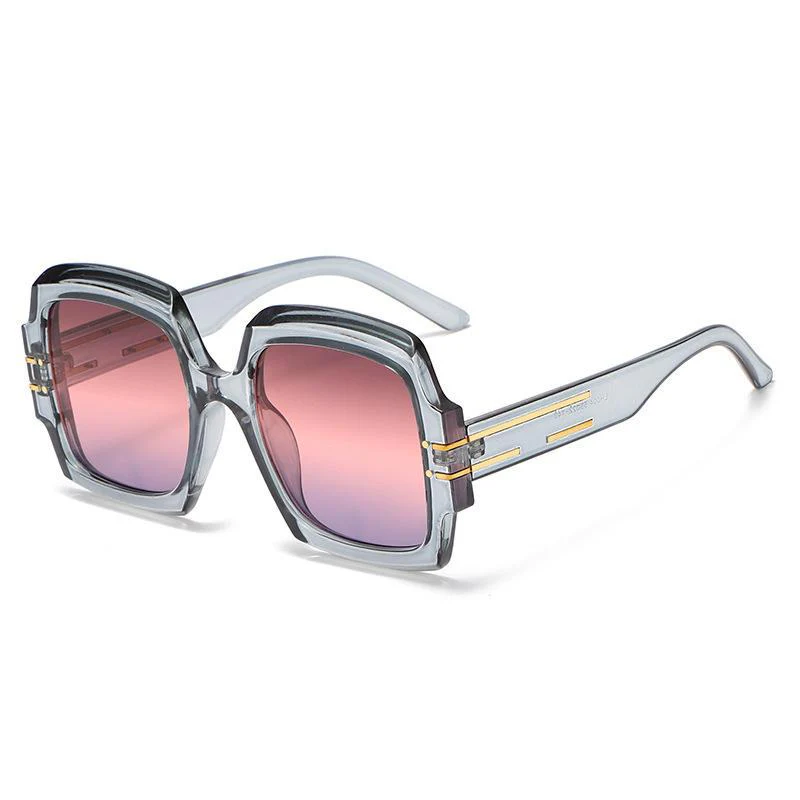 Oversized Oval Sunglasses with Gradient Lenses - Image 7