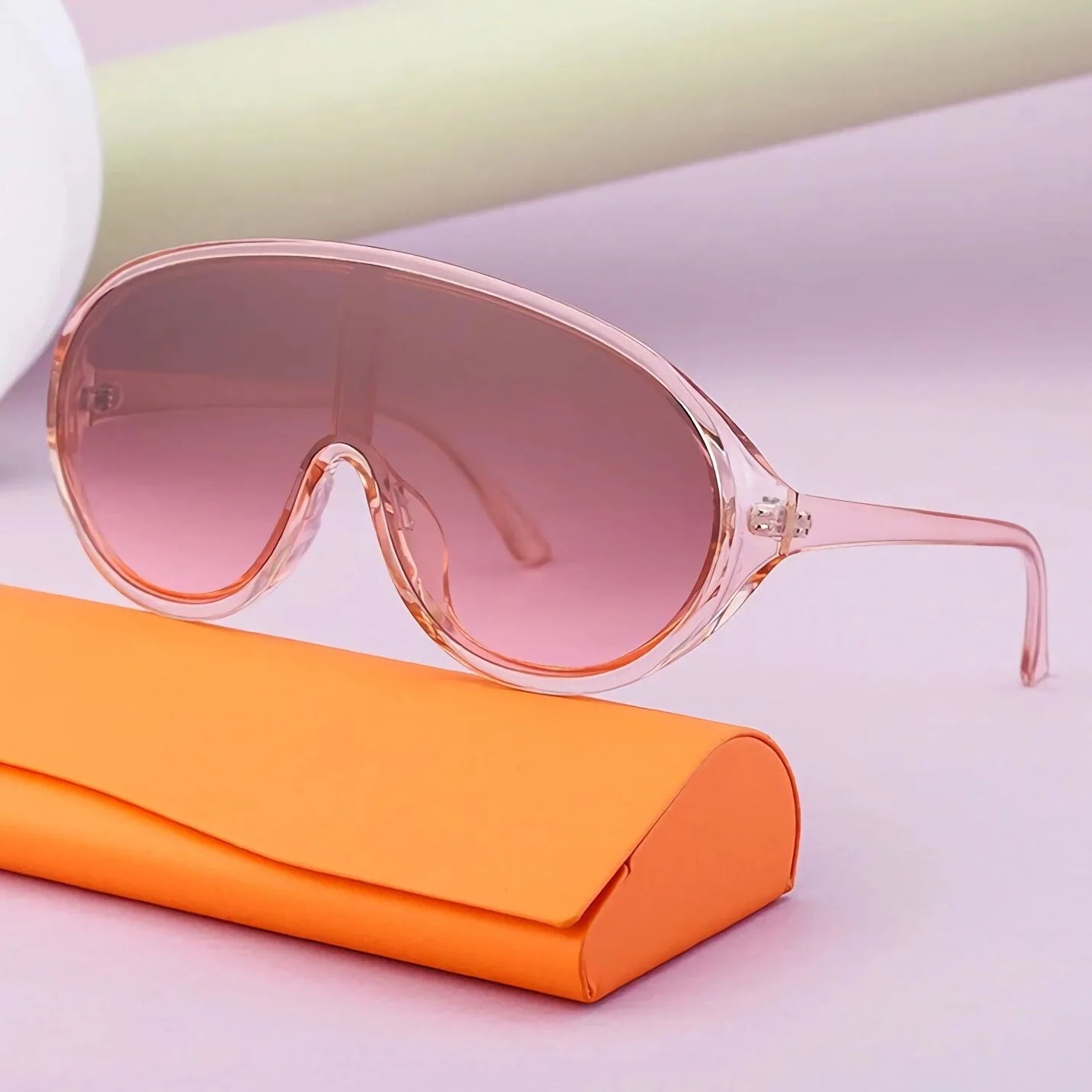 Oversized Shield Sunglasses - Image 11