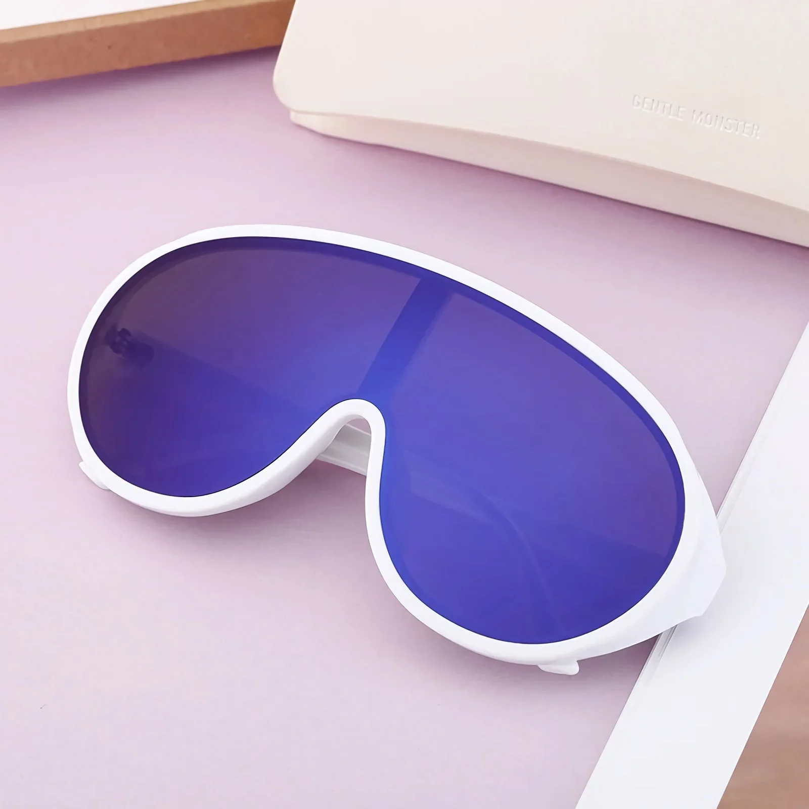 Oversized Shield Sunglasses - Image 13
