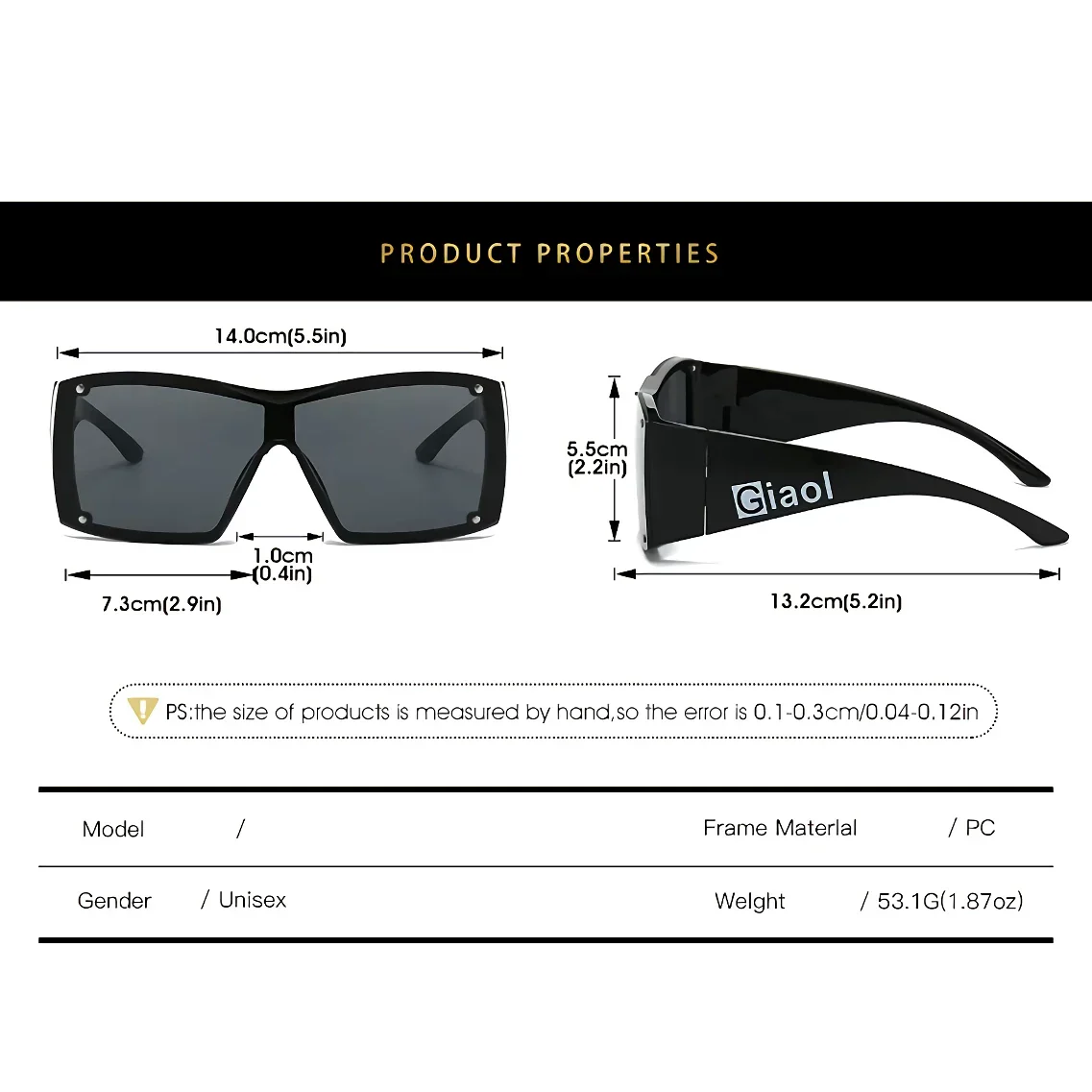Oversized Square Sunglasses with UV400 Lenses - Image 16