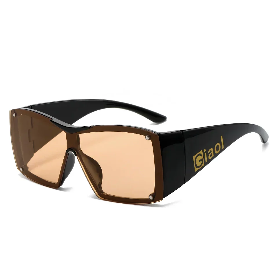 Oversized Square Sunglasses with UV400 Lenses - Image 3