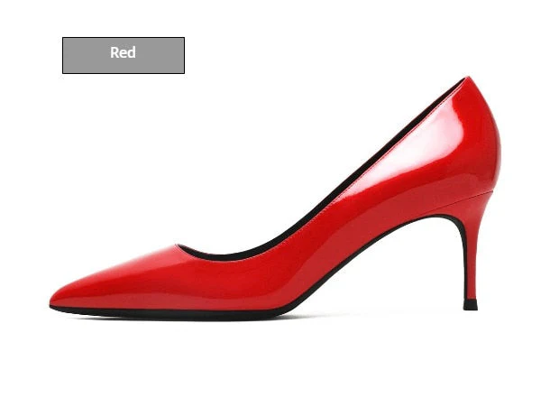 Patent Leather High Heel Shoes - Image 27