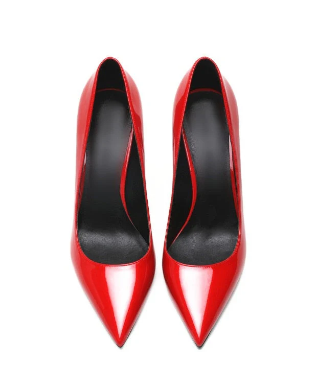 Patent Leather High Heel Shoes - Image 33