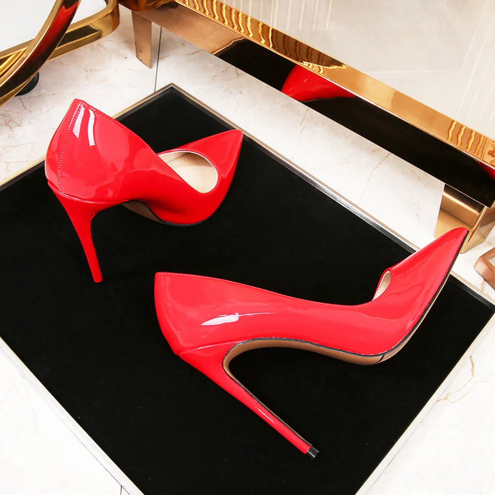 Patent Leather High Heels Pumps - Image 19