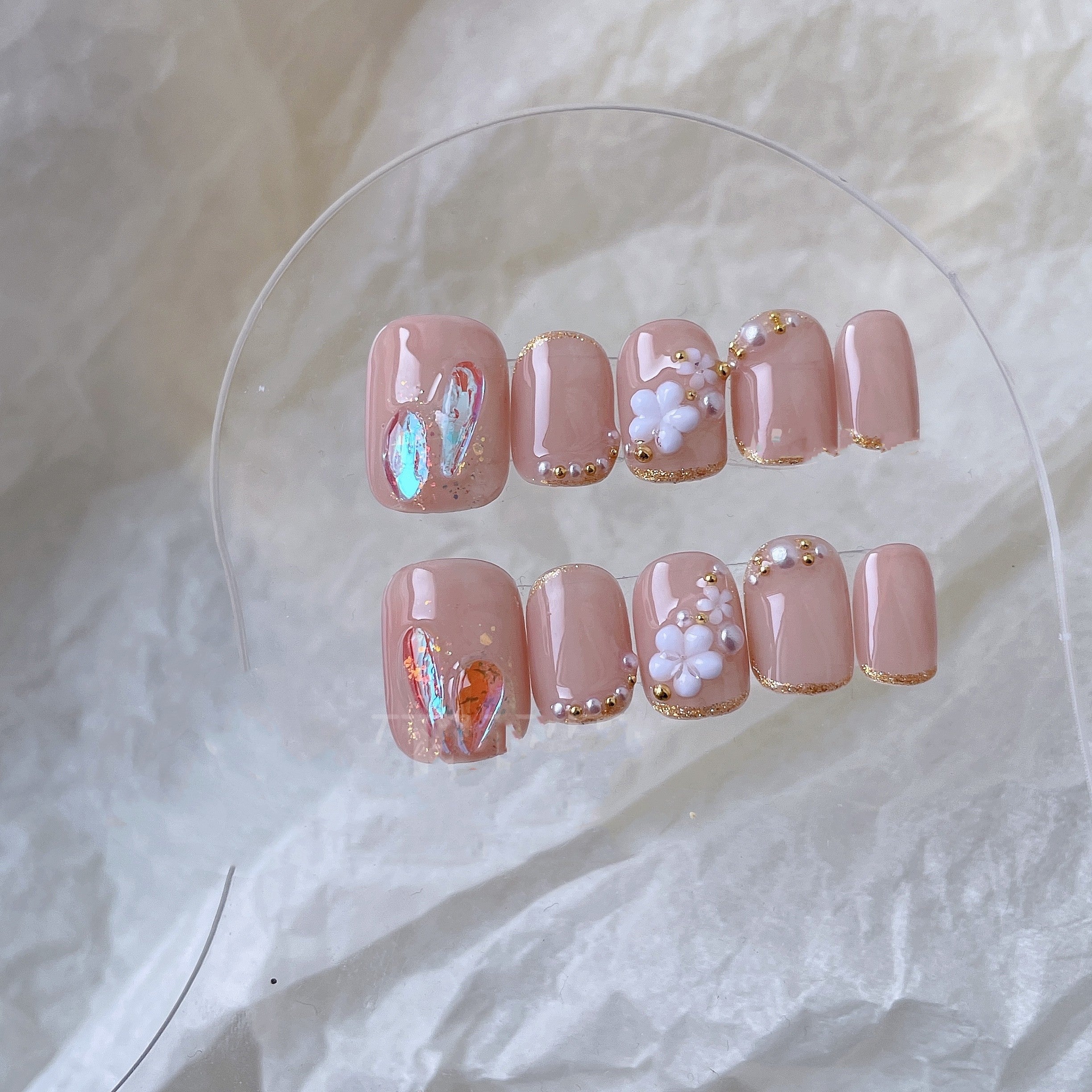 Pearl Floret Removable Nail Patch - Image 2