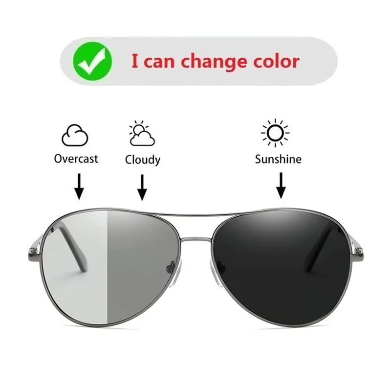 Photochromic Vintage Aviator Sunglasses - Image 10