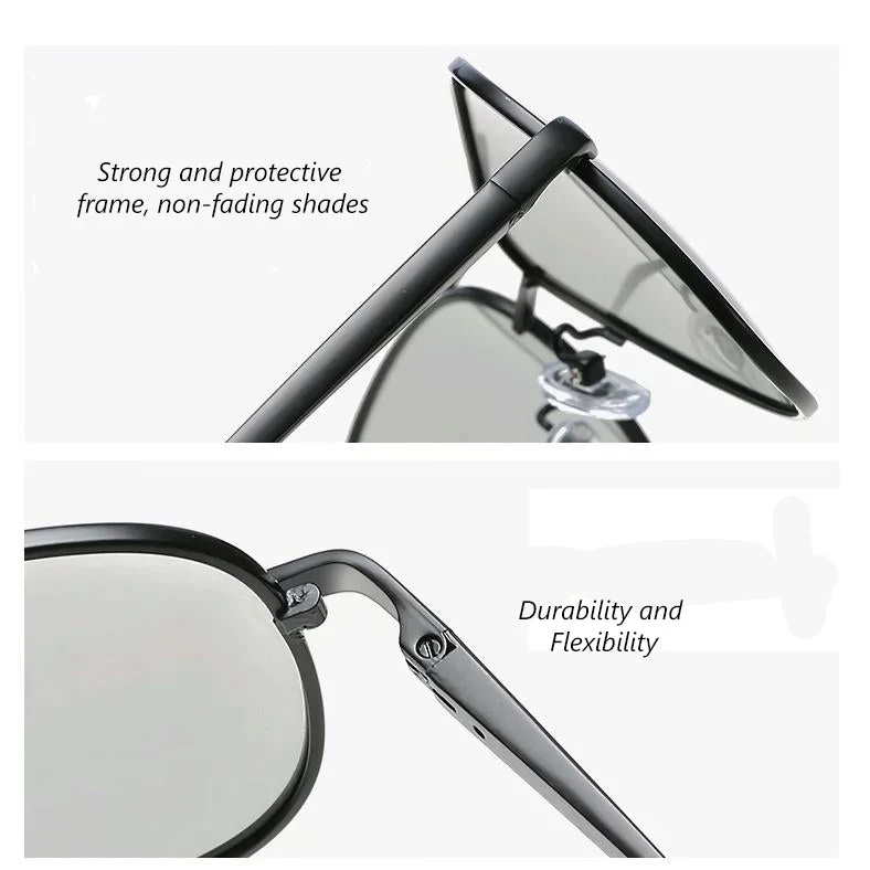 Photochromic Vintage Aviator Sunglasses - Image 9