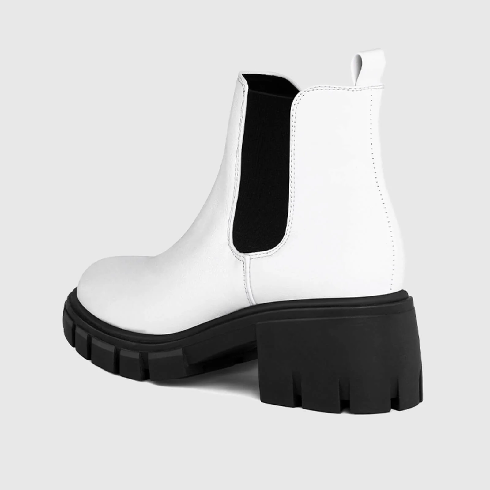 Platform Chelsea Boots Lug Sole Chunky Block Heel Ankle Booties - Image 13