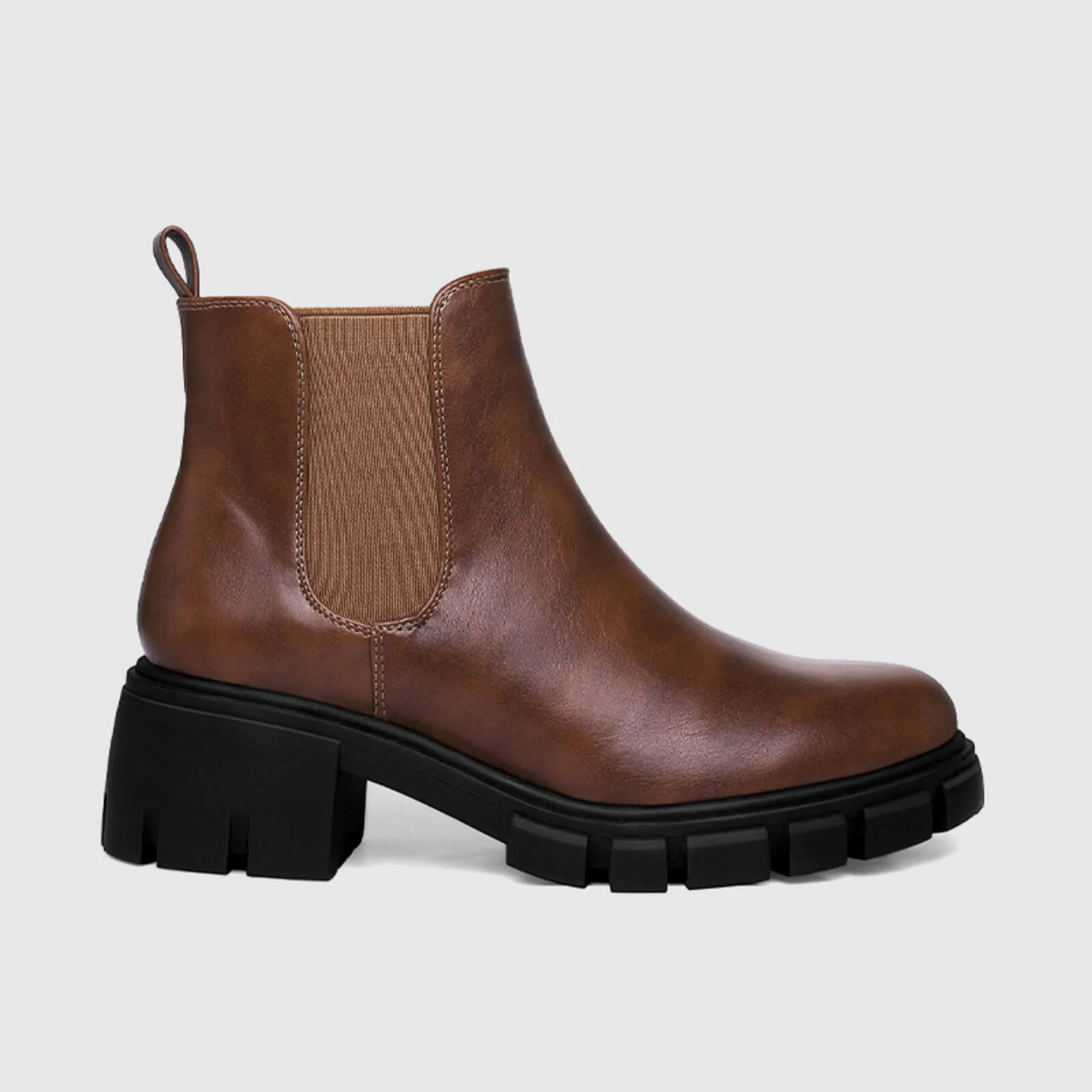 Platform Chelsea Boots Lug Sole Chunky Block Heel Ankle Booties - Image 22