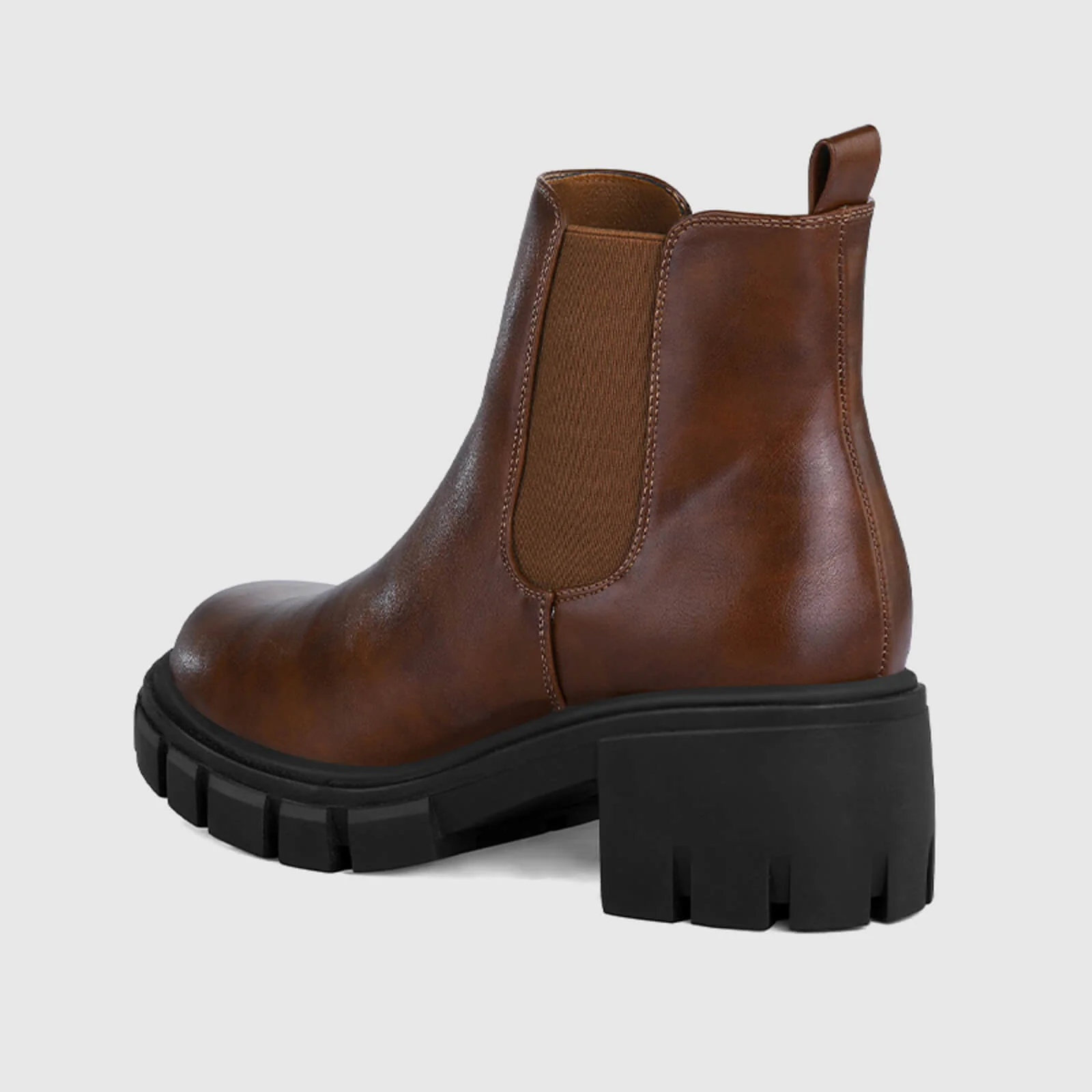 Platform Chelsea Boots Lug Sole Chunky Block Heel Ankle Booties - Image 23
