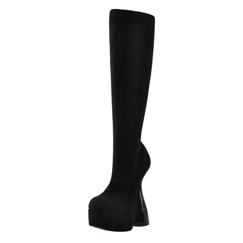 Platform Knee High Boots - Image 8