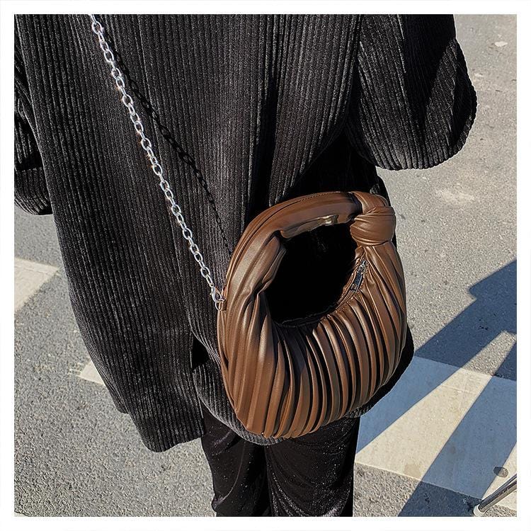 Pleated Knot Hand Bag - Image 11