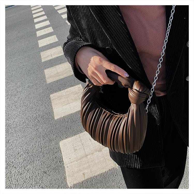 Pleated Knot Hand Bag - Image 9