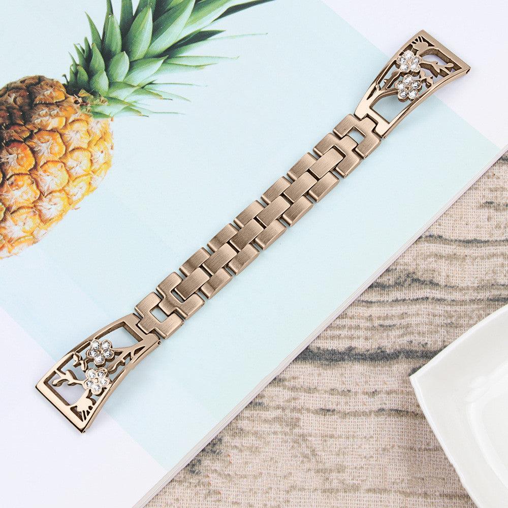 Plum Set Diamond Half Bracelet Detachable Watch Strap - Image 3