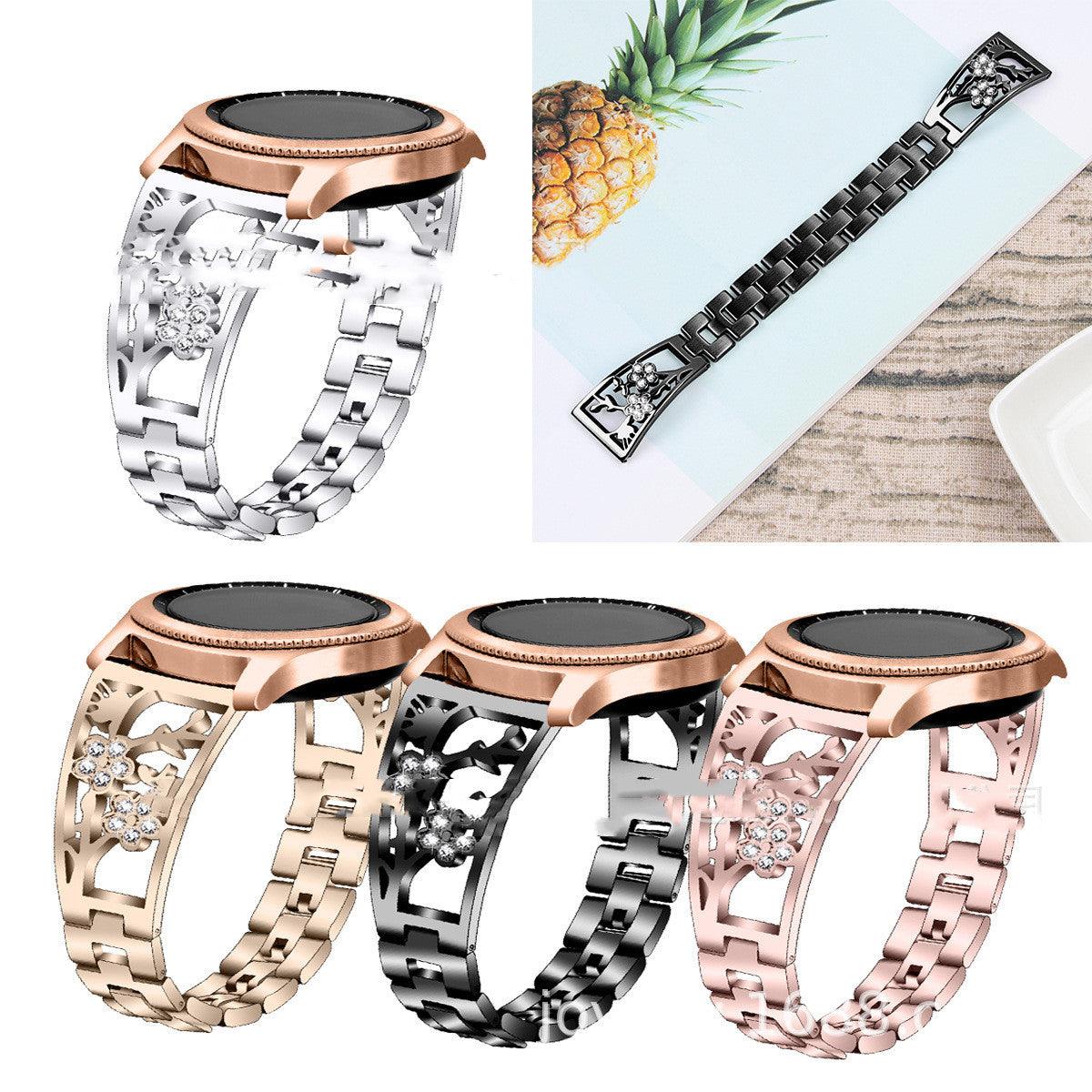 Plum Set Diamond Half Bracelet Detachable Watch Strap - Image 4