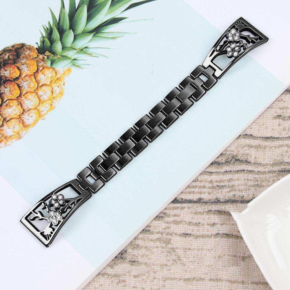 Plum Set Diamond Half Bracelet Detachable Watch Strap - Image 5