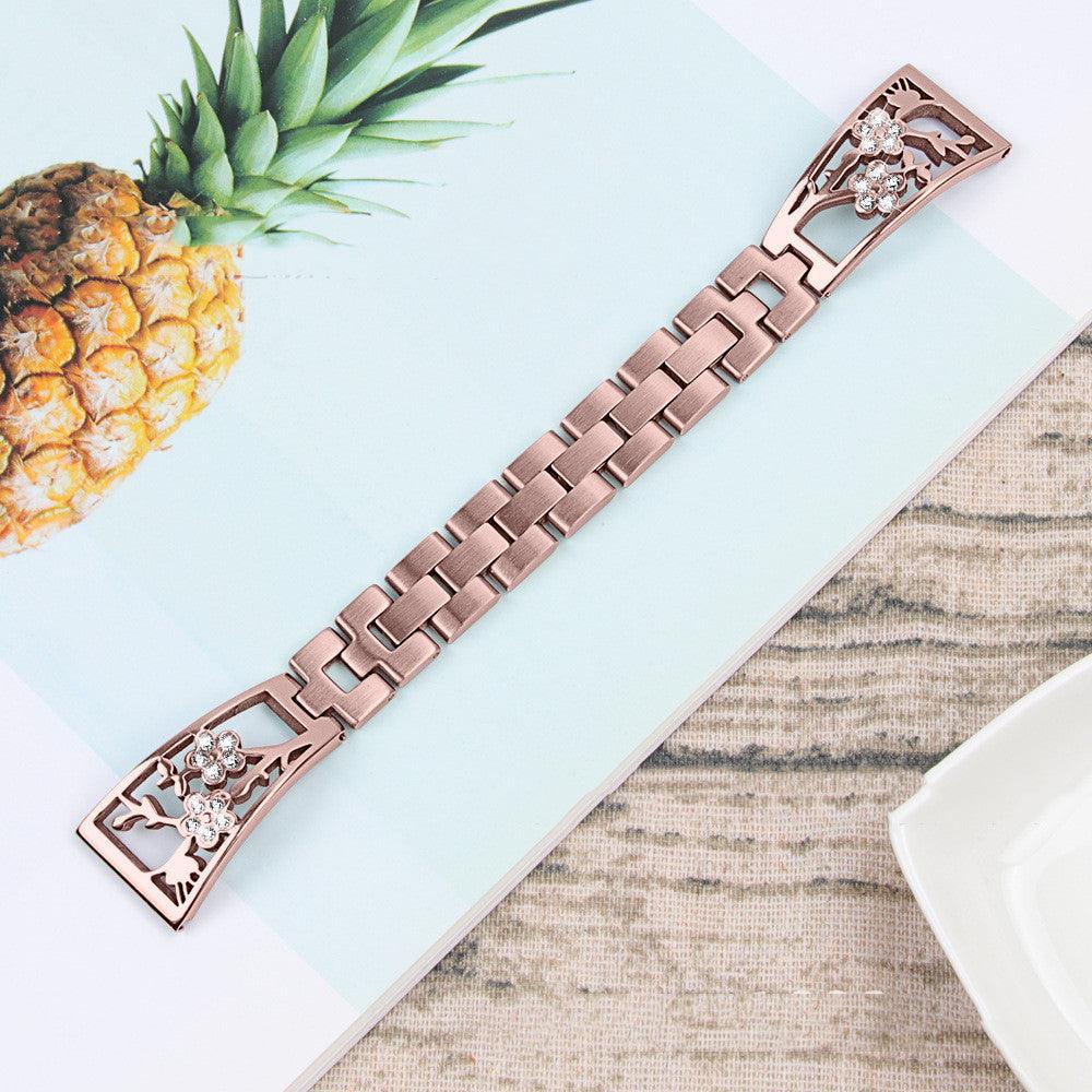 Plum Set Diamond Half Bracelet Detachable Watch Strap - Image 7