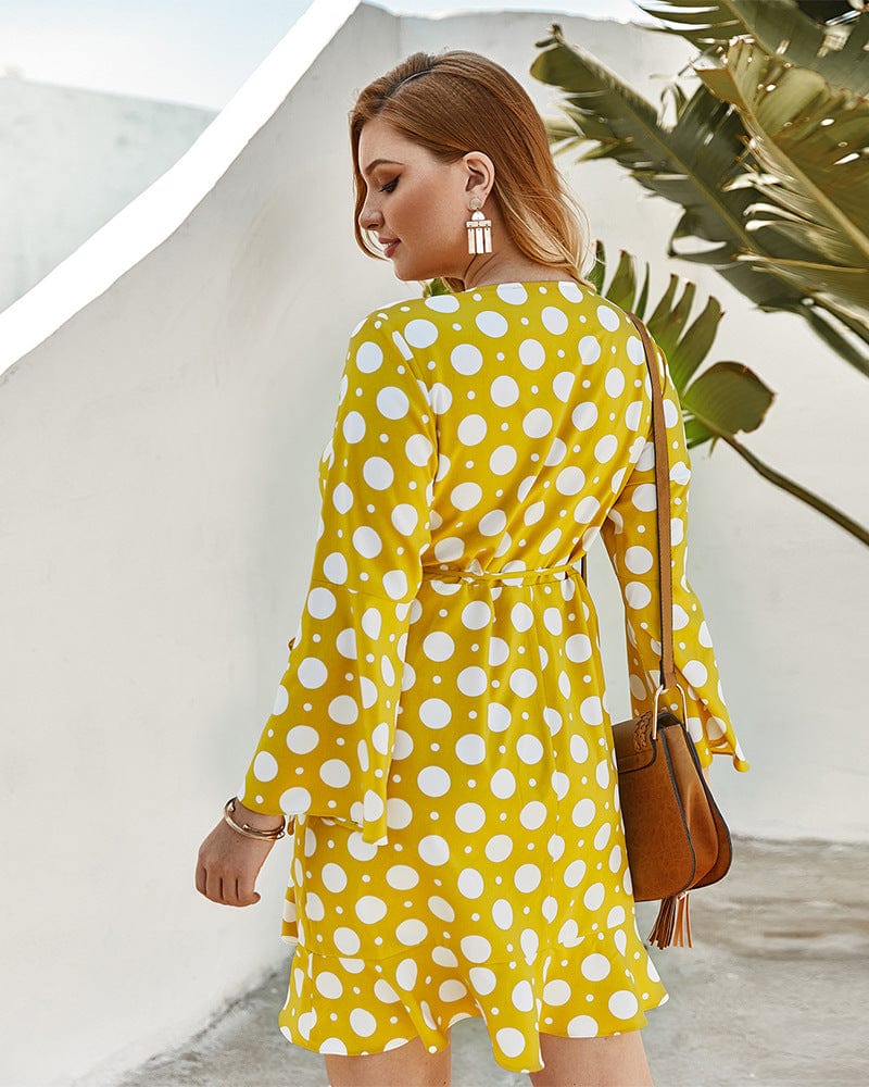 Plus Polka Dot Wrap Dress - Image 9