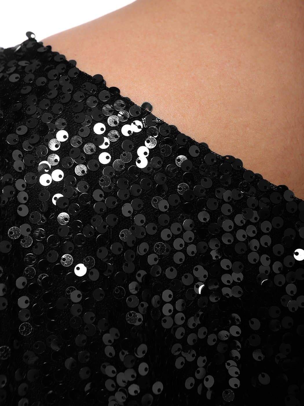 Plus Size One Shoulder Sequin Top - Image 26