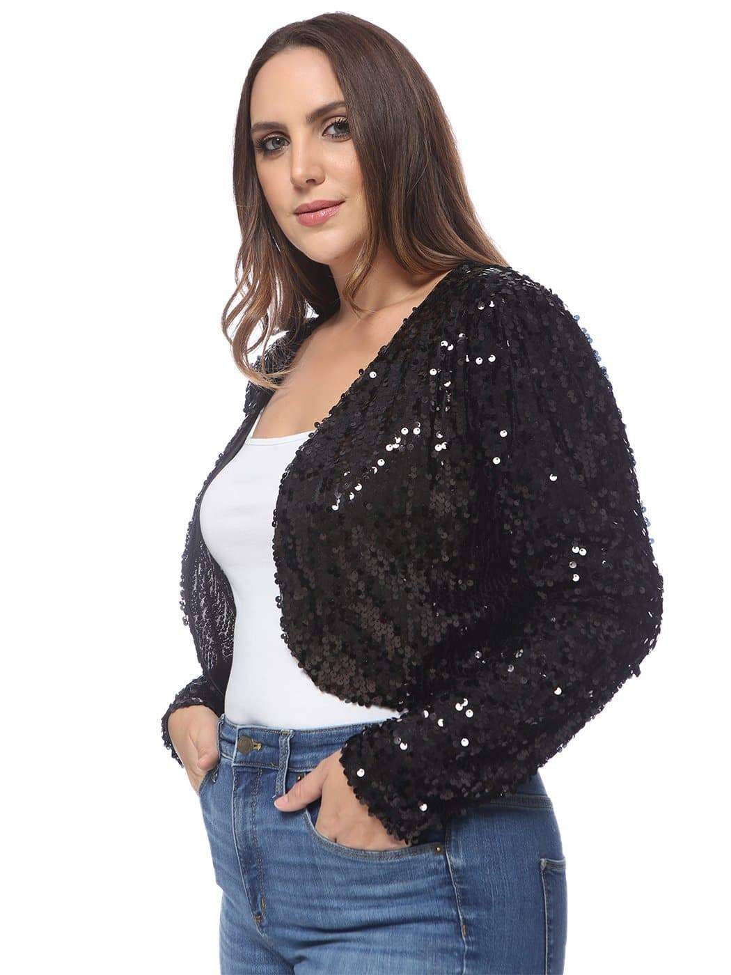 Plus Size Sequin Bolero - Image 12