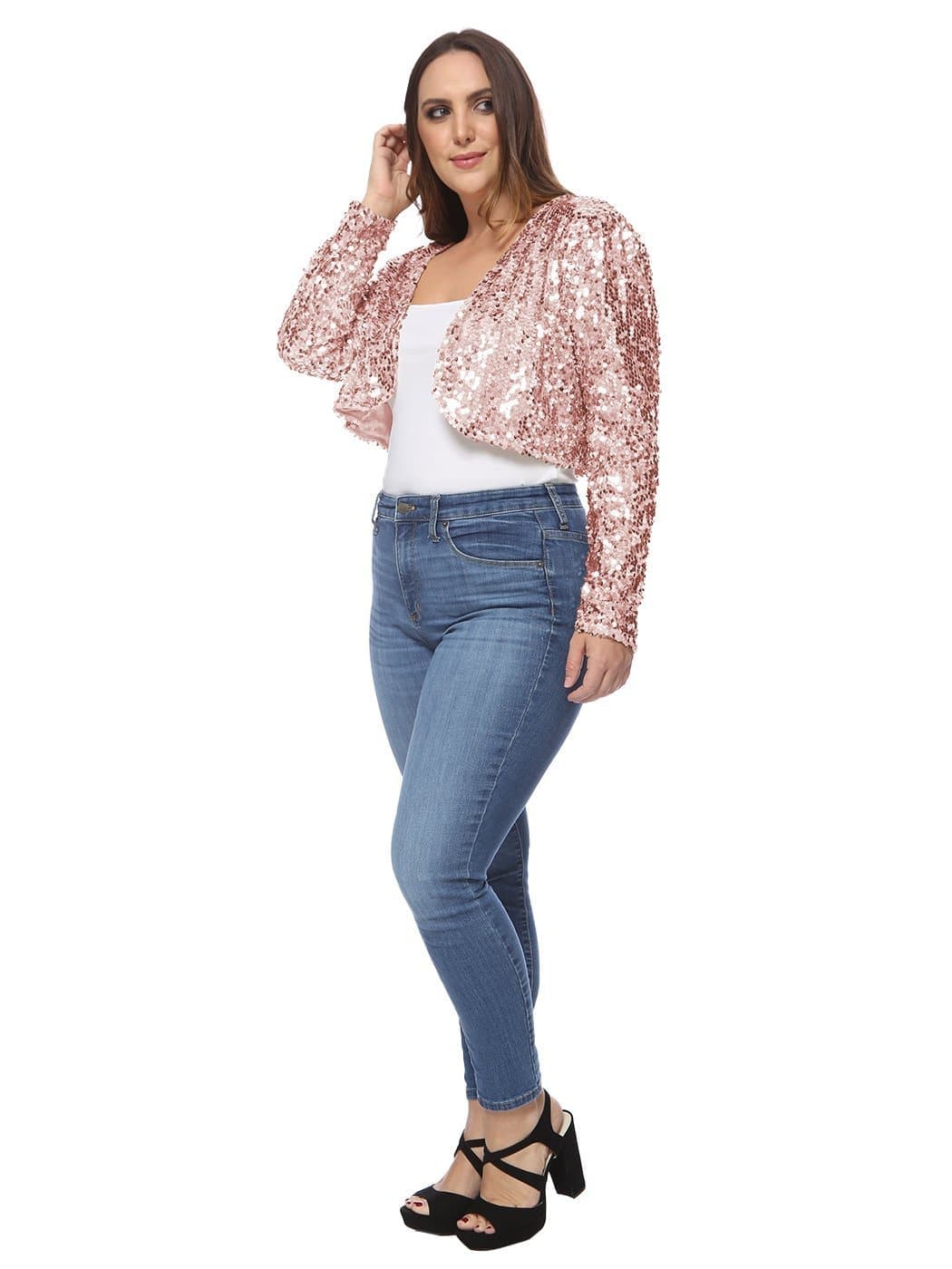 Plus Size Sequin Bolero - Image 25