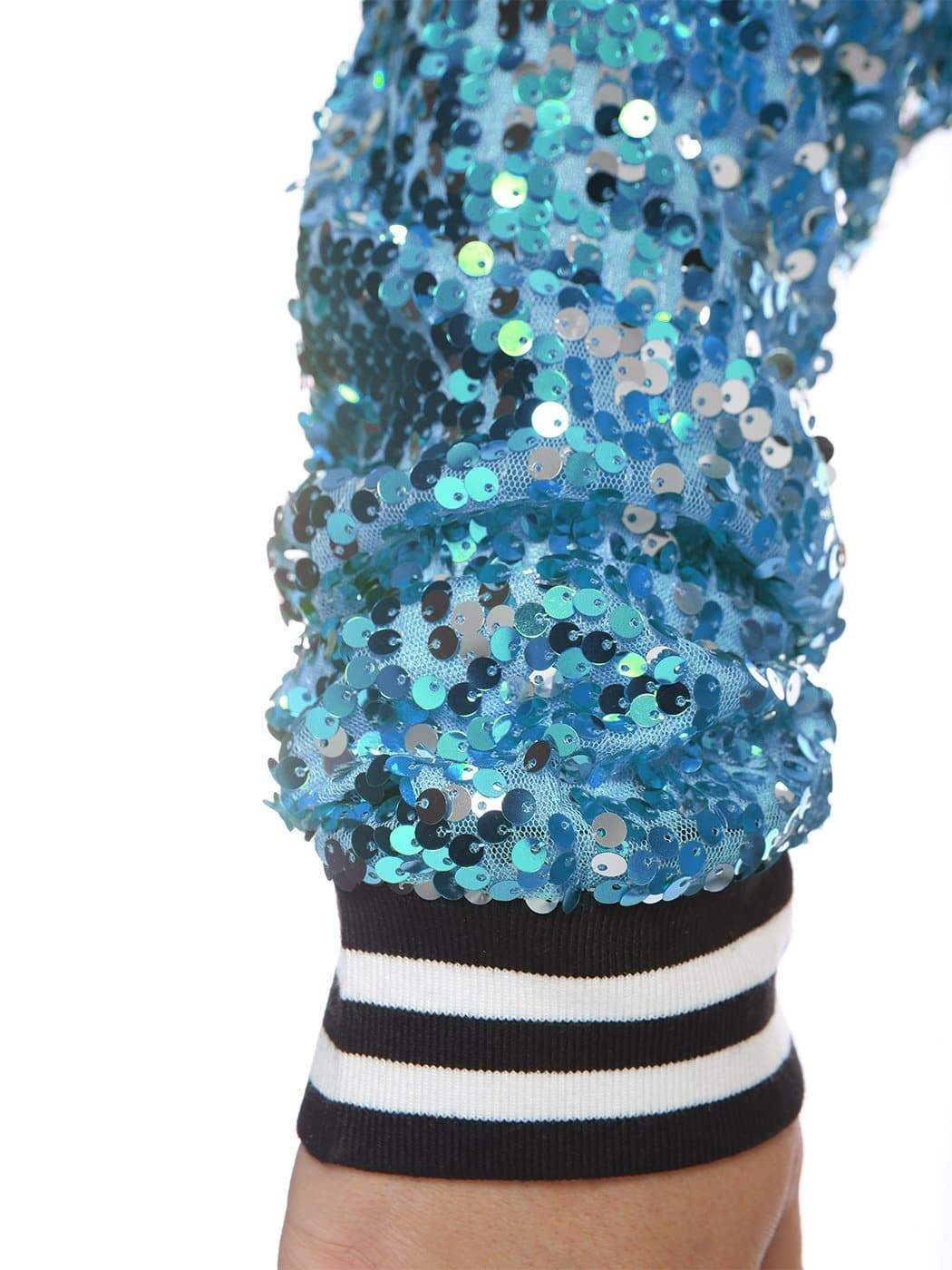 Plus Size Sequin Bomber Jacket - Image 27