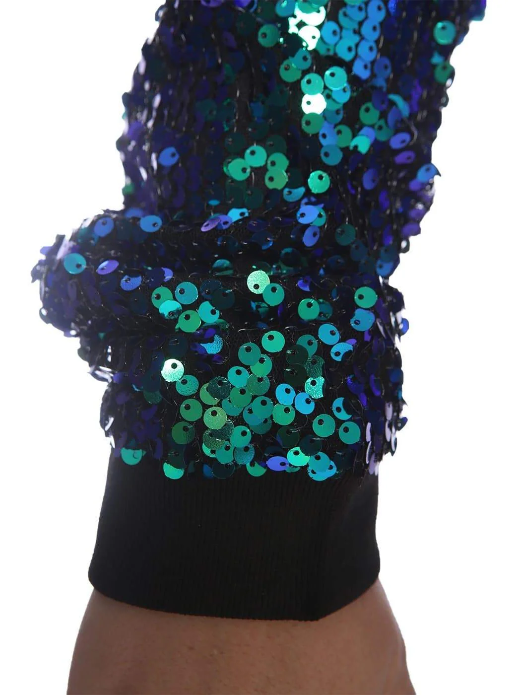 Plus Size Sequin Bomber Jacket - Image 6
