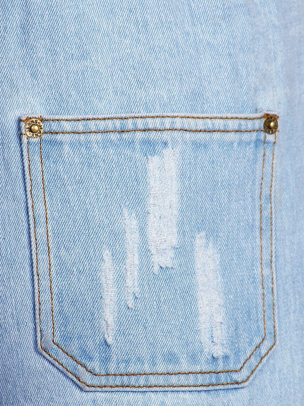 Pocket Denim Tapered Leg Overalls - Image 33