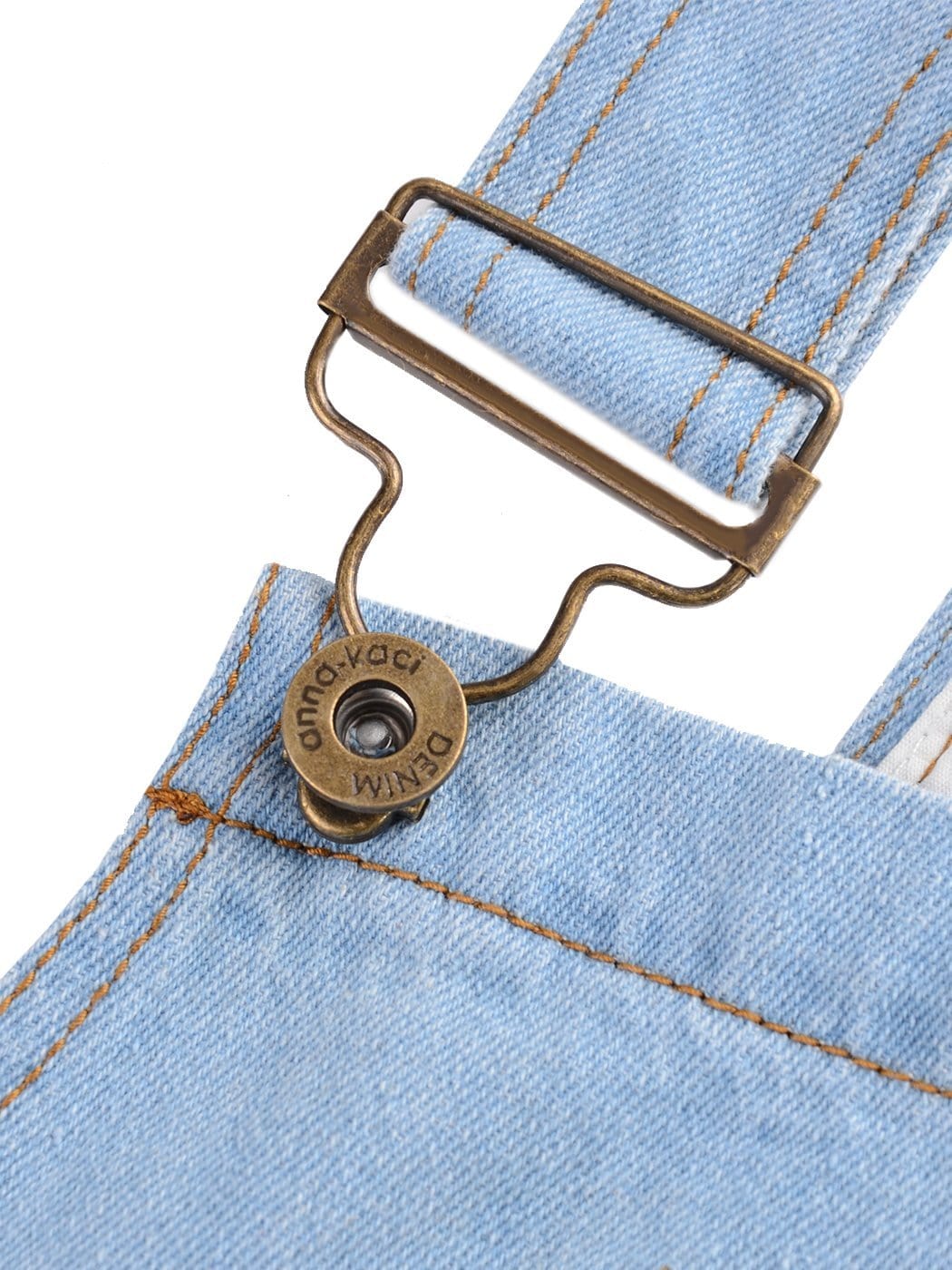 Pocket Denim Tapered Leg Overalls - Image 34