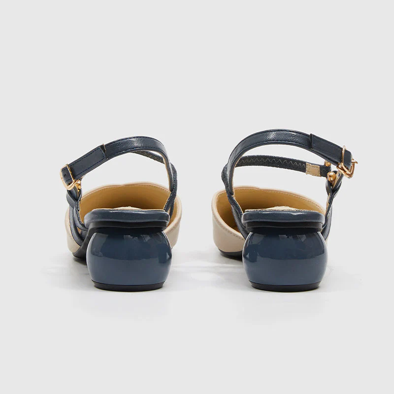 Pointed Chunky Heeled Sandals - Image 4