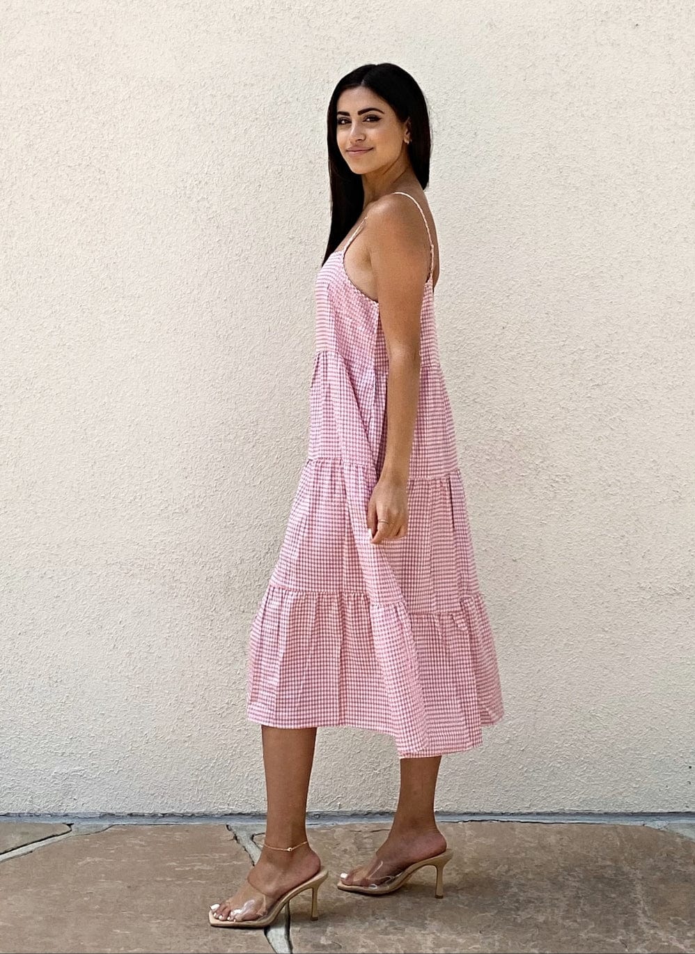 Polka Dot Halter Tiered Dress - Image 4