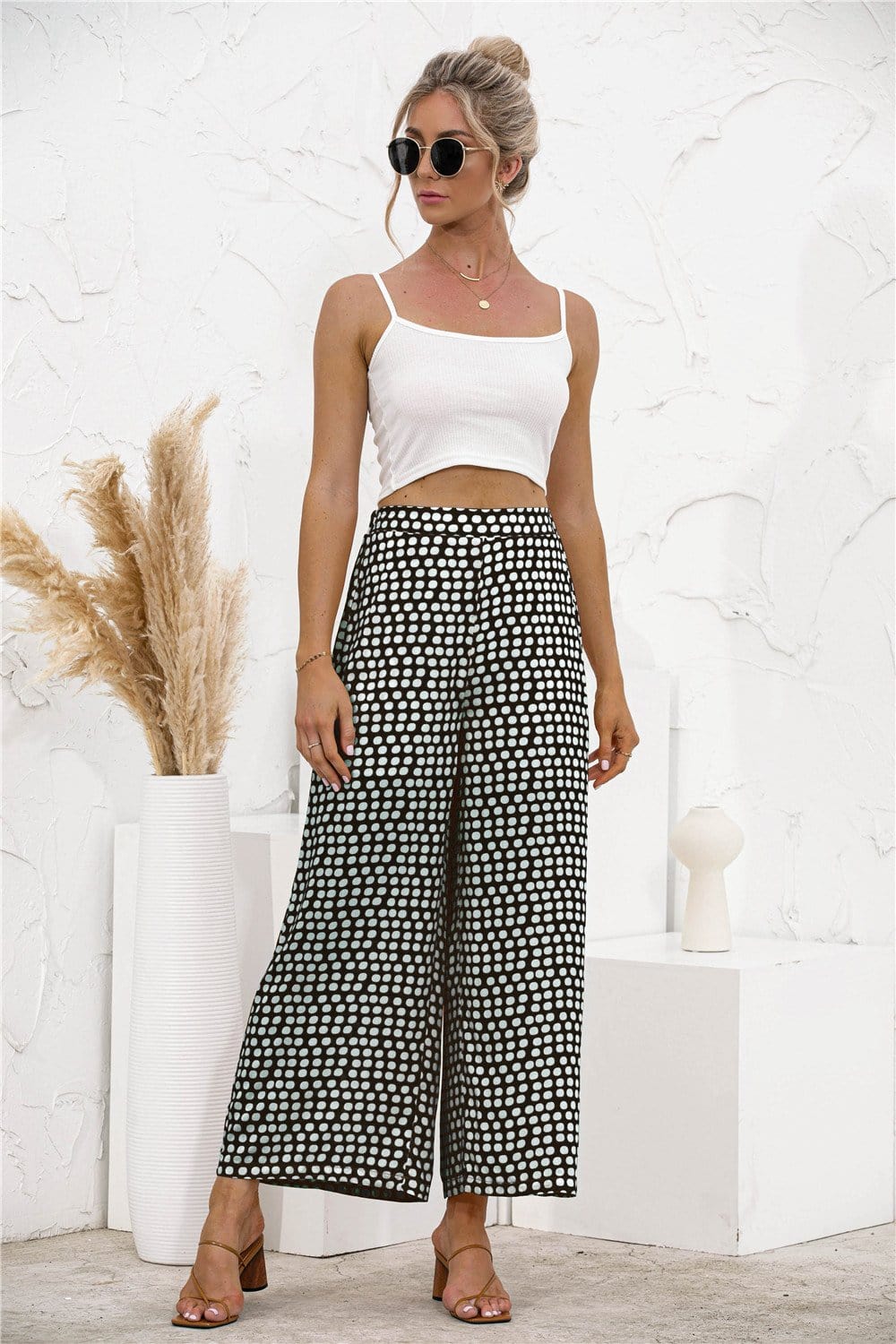 Polka Dot Palazzo Pants - Image 10