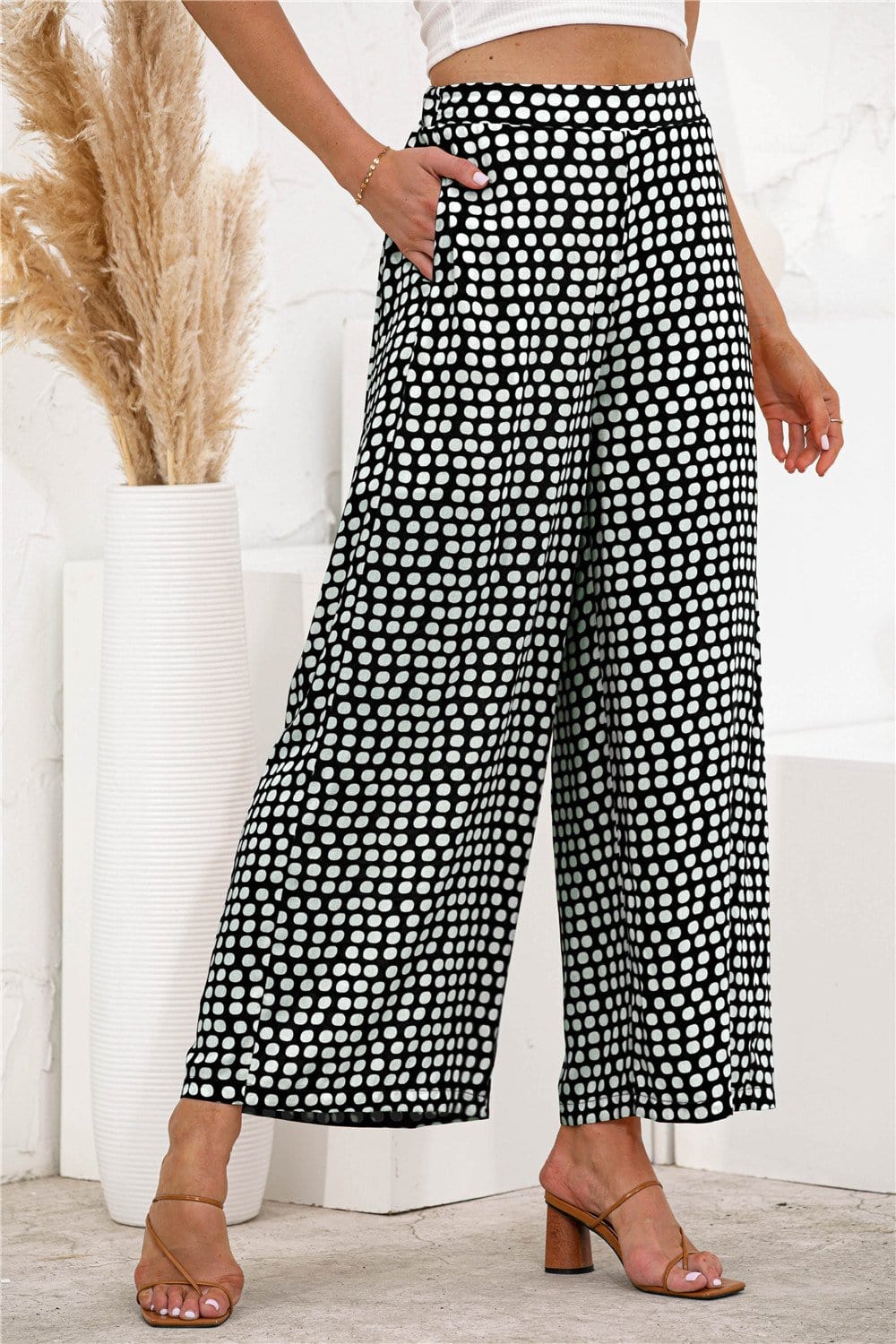 Polka Dot Palazzo Pants - Image 12