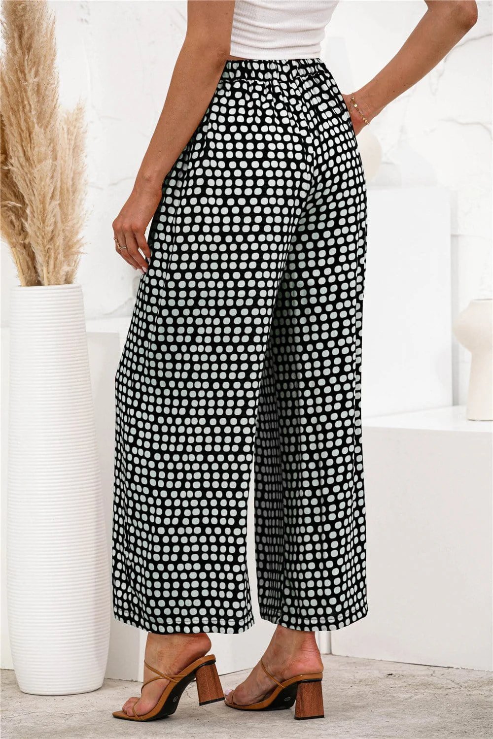 Polka Dot Palazzo Pants - Image 14