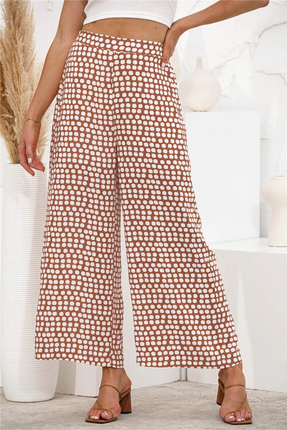 Polka Dot Palazzo Pants - Image 15