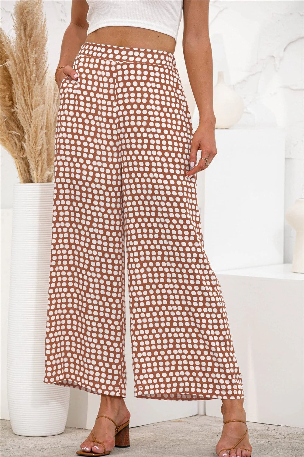 Polka Dot Palazzo Pants - Image 18