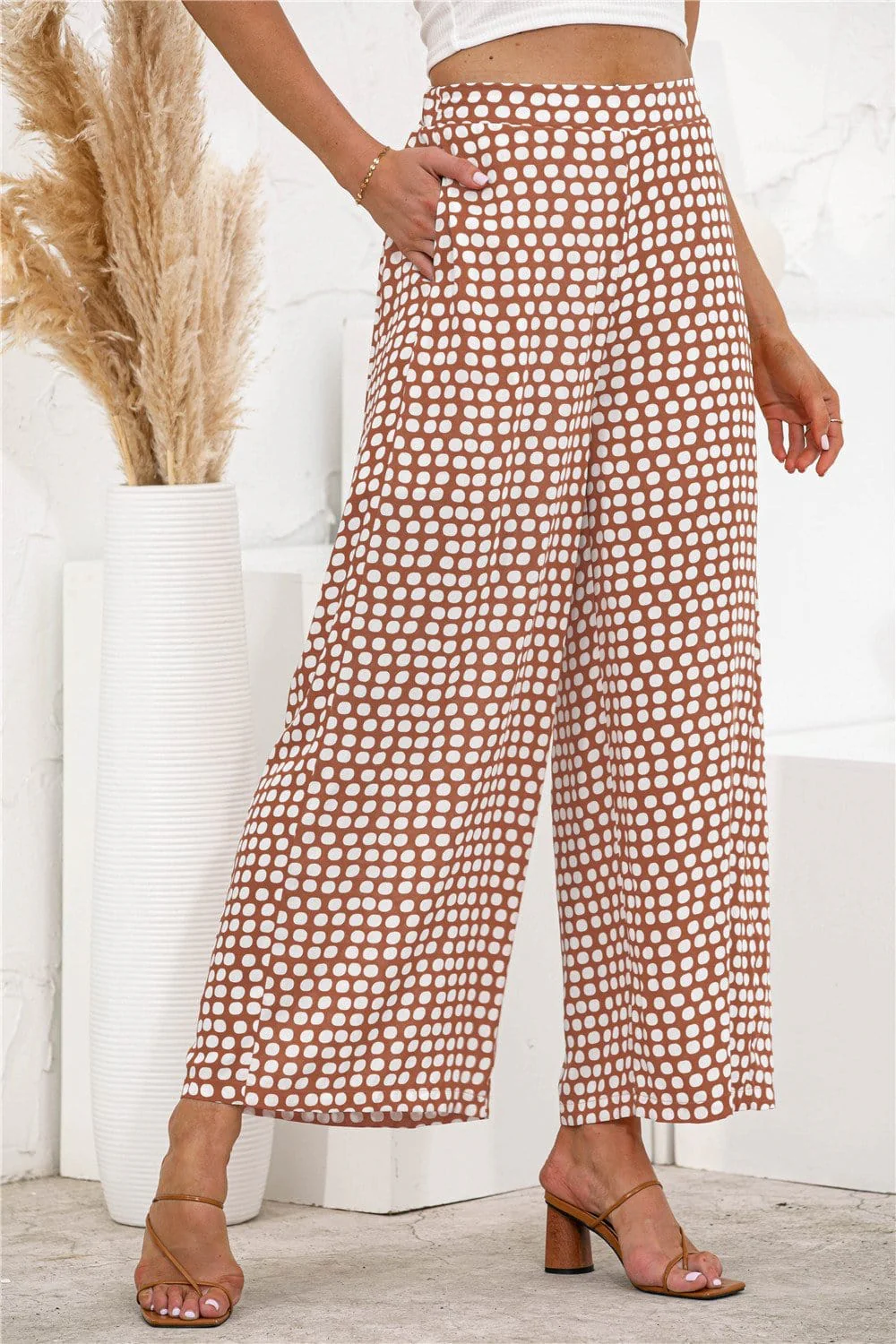 Polka Dot Palazzo Pants - Image 19