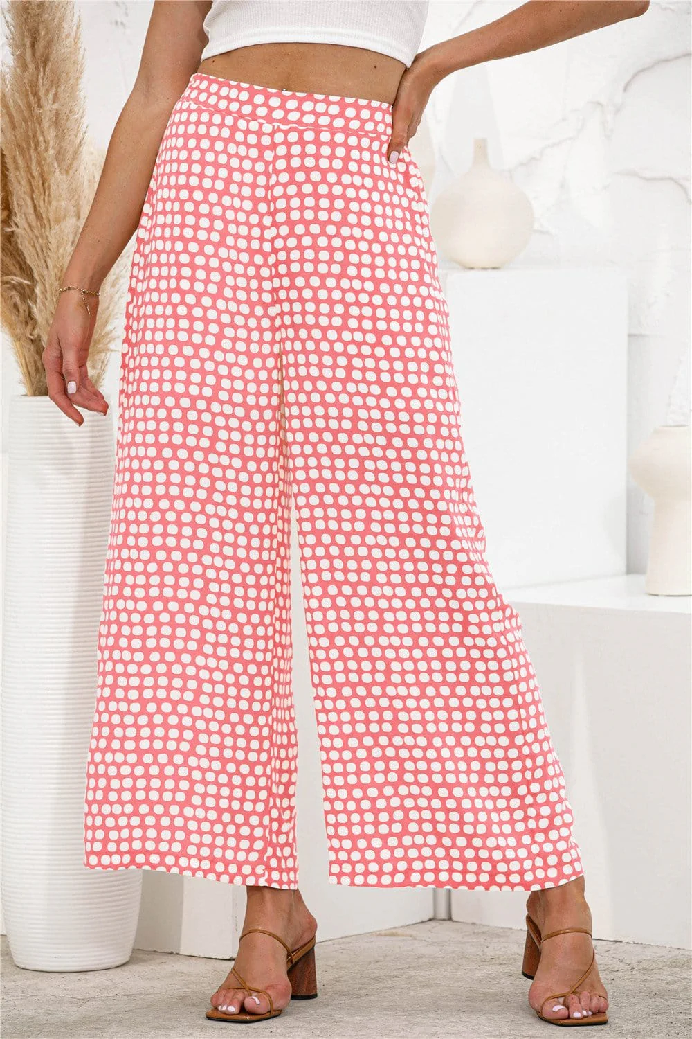 Polka Dot Palazzo Pants - Image 21