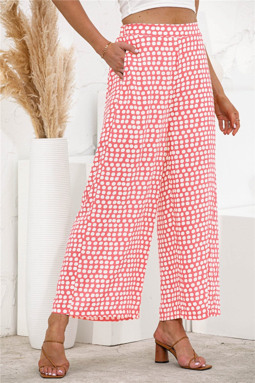Polka Dot Palazzo Pants - Image 22