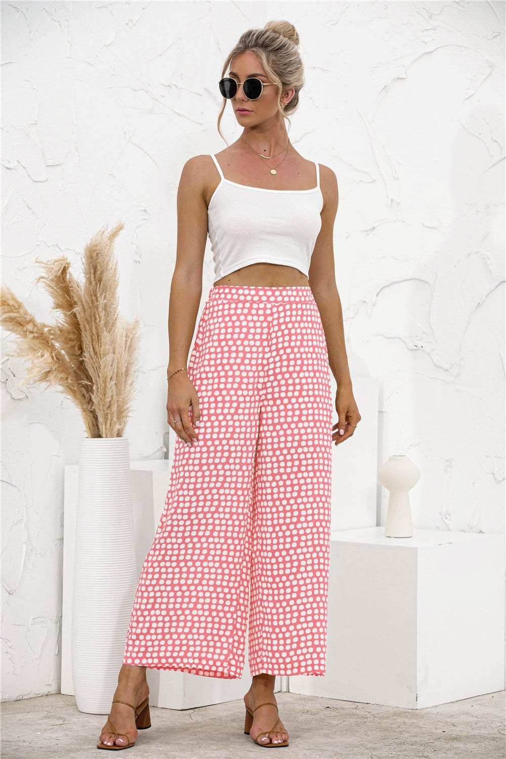 Polka Dot Palazzo Pants - Image 24