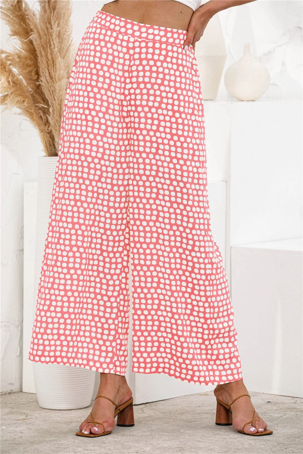 Polka Dot Palazzo Pants - Image 26