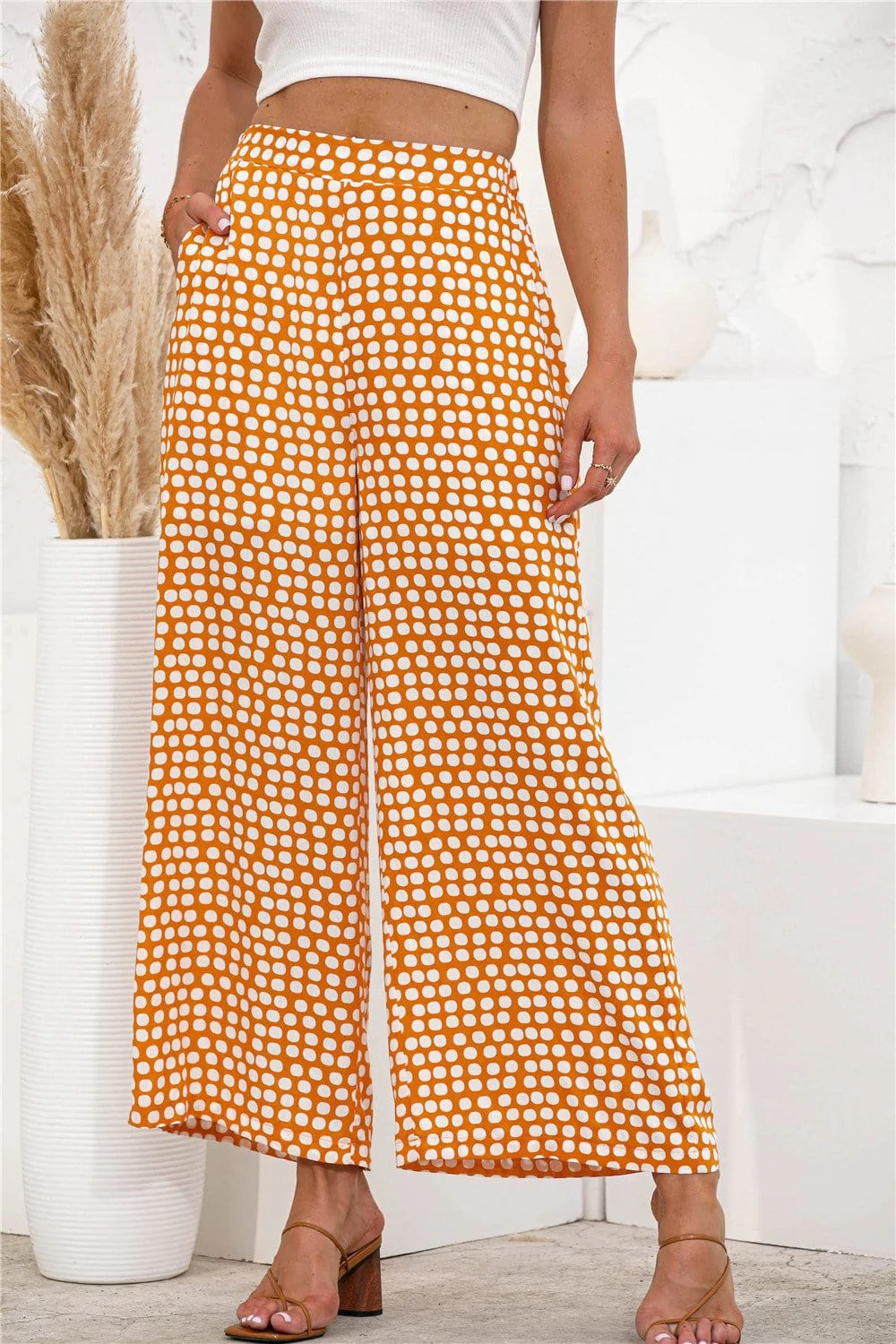 Polka Dot Palazzo Pants - Image 3