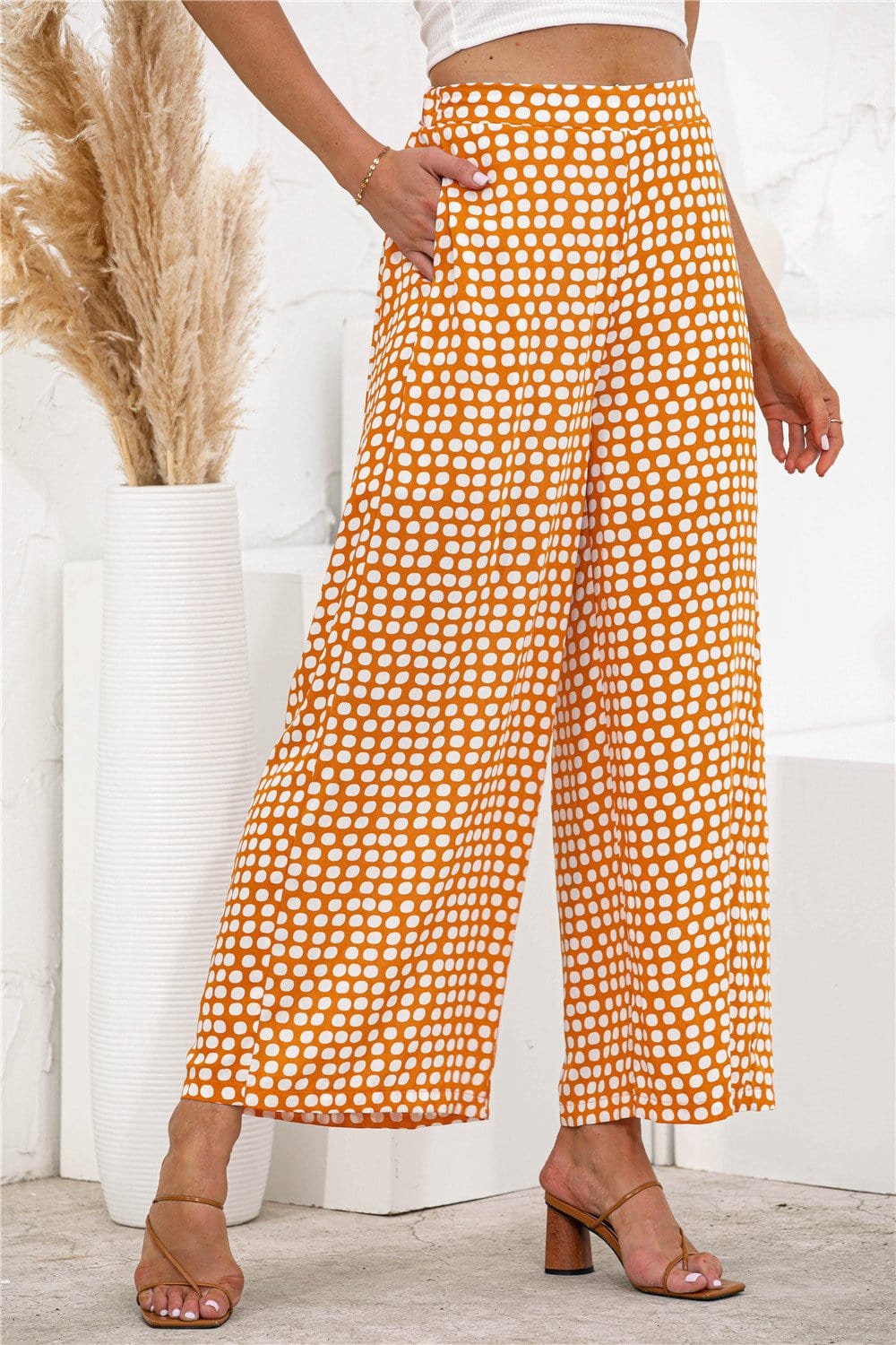 Polka Dot Palazzo Pants - Image 4