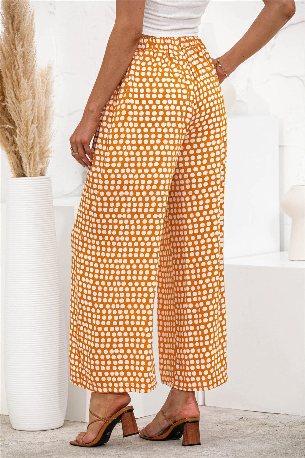 Polka Dot Palazzo Pants - Image 6