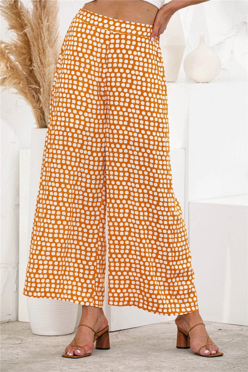Polka Dot Palazzo Pants - Image 7