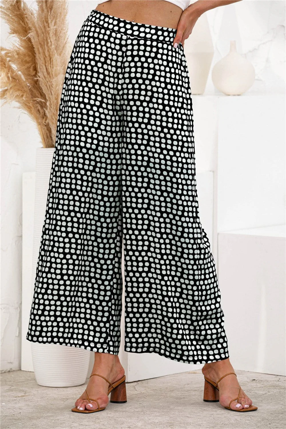Polka Dot Palazzo Pants - Image 8