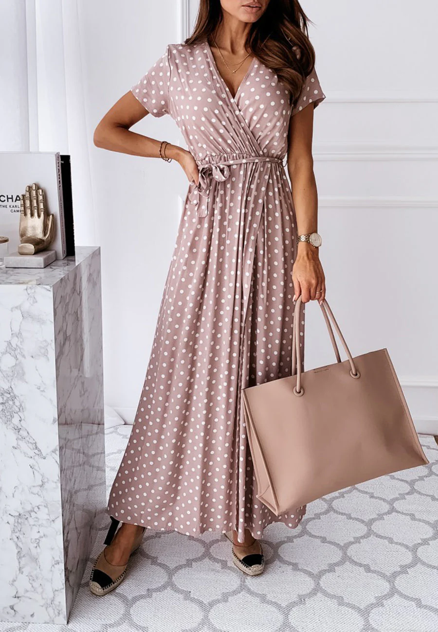 Polka Dot Wrap Dress | S-2XL - Image 10
