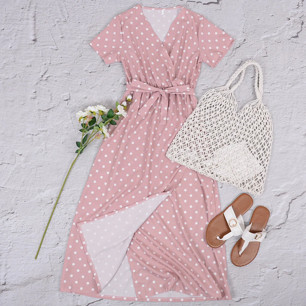 Polka Dot Wrap Dress | S-2XL - Image 13