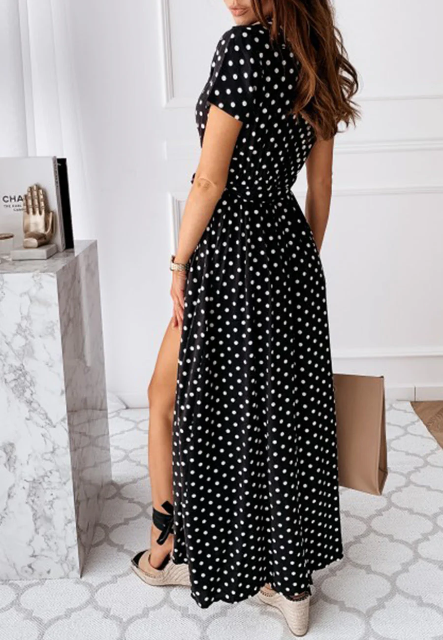 Polka Dot Wrap Dress | S-2XL - Image 3